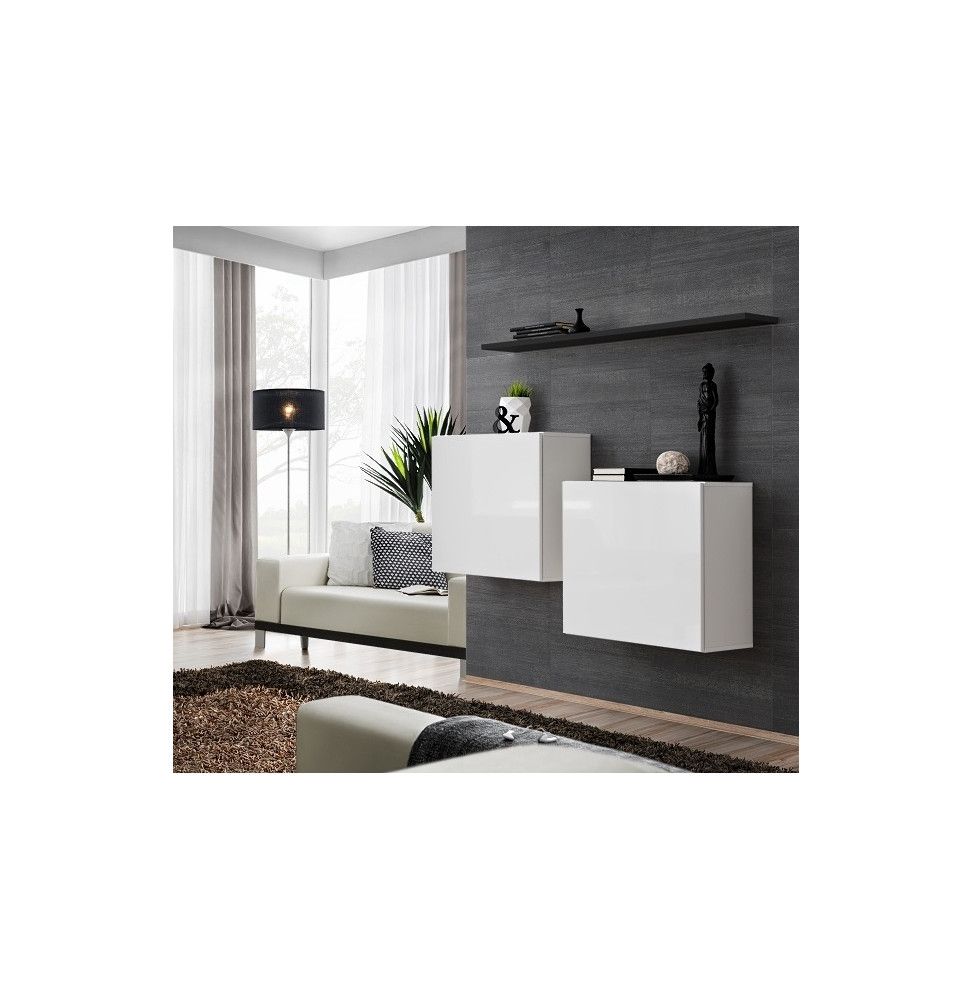 Commode murale avec étagère - Switch SB I -  Blanc