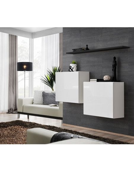 Commode murale avec étagère - Switch SB I -  Blanc