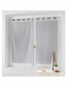 Paire droite passants sable applique dalya - 60 x 90 cm - Blanc