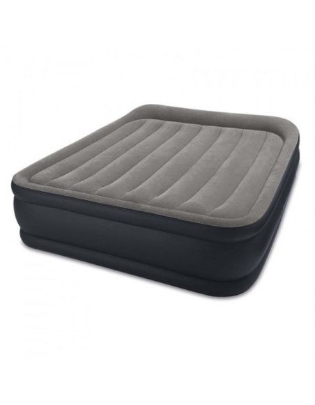 Matelas air bed fiber tech électrique - 2 places - 152 x 203 x 42 cm - Gris