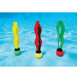 Set de 3 balles ondulées lestées - H 29 cm - Plastique