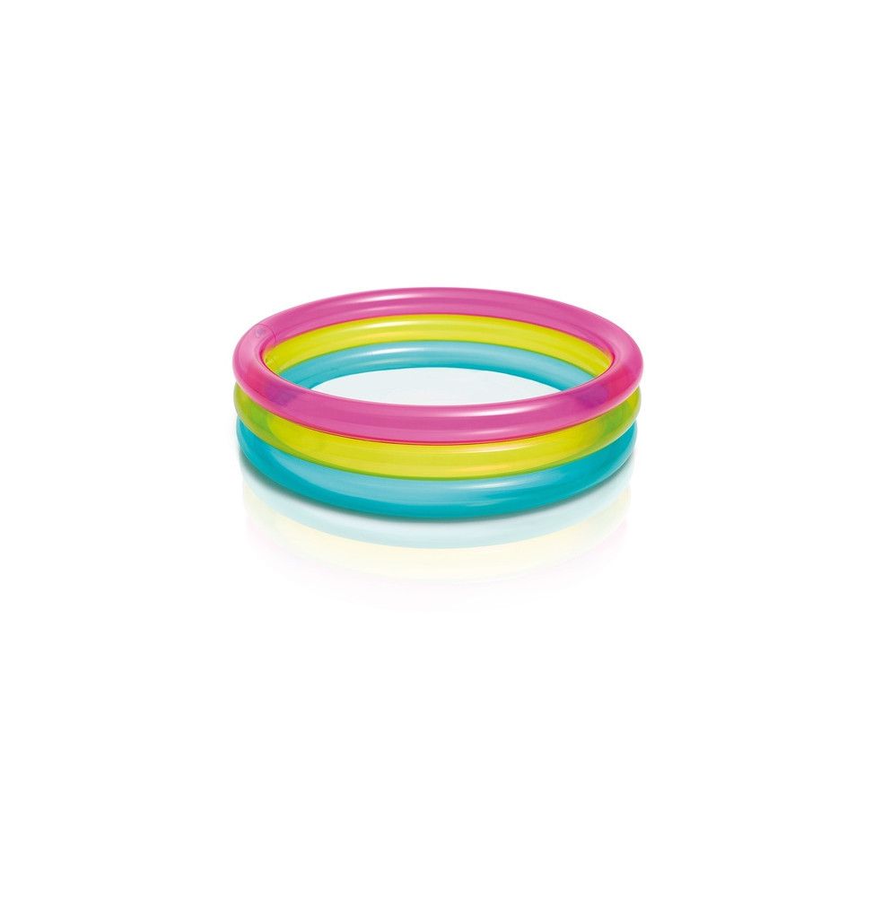 Piscine Rainbow 3 anneaux - 86 x 25 cm - PVC