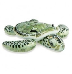 Bouée tortue à chevaucher - L 191 x l 170 cm - PVC - Vert