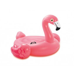 Bouée flamant rose à chevaucher - L 142 x l 137 x H 97 cm - PVC - Rose