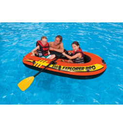 Bateau gonflable Explorer Pro 200 avec rames et gonfleur - 2 places - INTEX