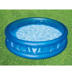 Piscine gonflable ronde - D 188 x H 46 cm - Vinyle - Bleu