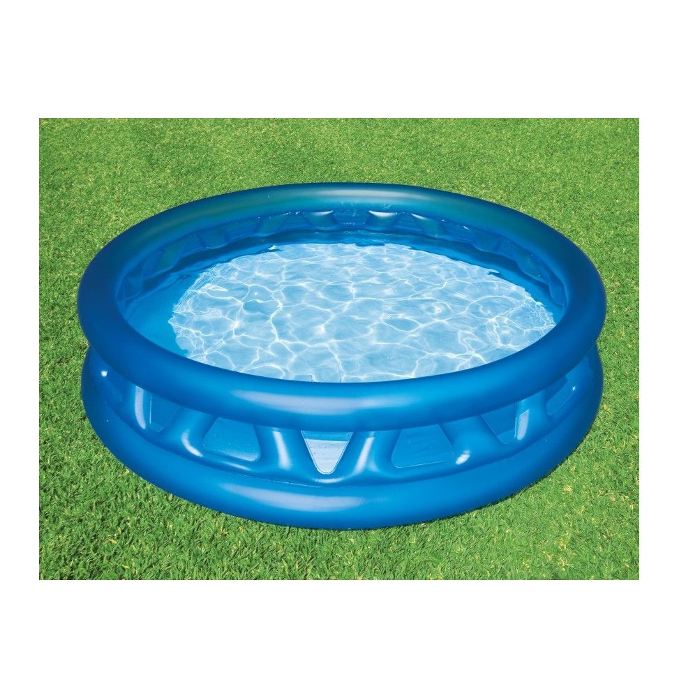 Piscine gonflable ronde - D 188 x H 46 cm - Vinyle - Bleu