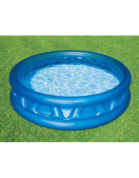 Piscine gonflable ronde - D 188 x H 46 cm - Vinyle - Bleu