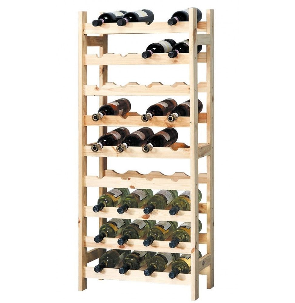 Porte bouteilles en bois - Meuble de rangement pour bouteilles