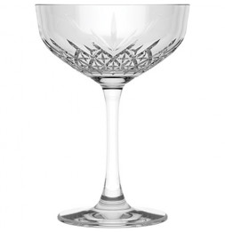 Lot de 4 coupes de champagne en verre - 25,5 cl