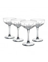 Lot de 4 coupes de champagne en verre - 25,5 cl