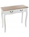 Console 2 tiroirs - Chrysa - L 87 x l 34 x H 78 cm - Blanc