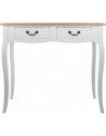 Console 2 tiroirs - Chrysa - L 87 x l 34 x H 78 cm - Blanc