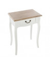 Table de chevet - Chrysa - L 47 x l 30 x H 65 cm - Blanc