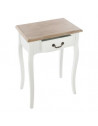 Table de chevet - Chrysa - L 47 x l 30 x H 65 cm - Blanc