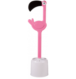 Brosse WC Flamant Rose - H 48 cm