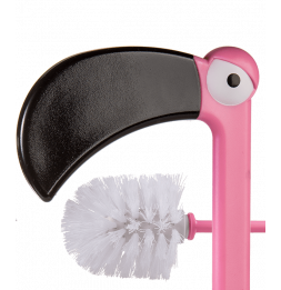 Brosse WC Flamant Rose - H 48 cm