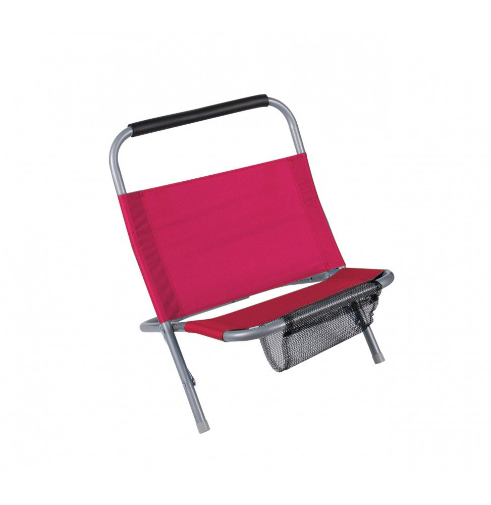 Cale dos de plage avec filet - Fuchsia