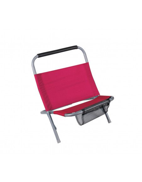 Cale dos de plage avec filet - Fuchsia