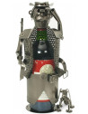 Porte bouteille chasseur avec son chien - Support bouteille - Décoration de table