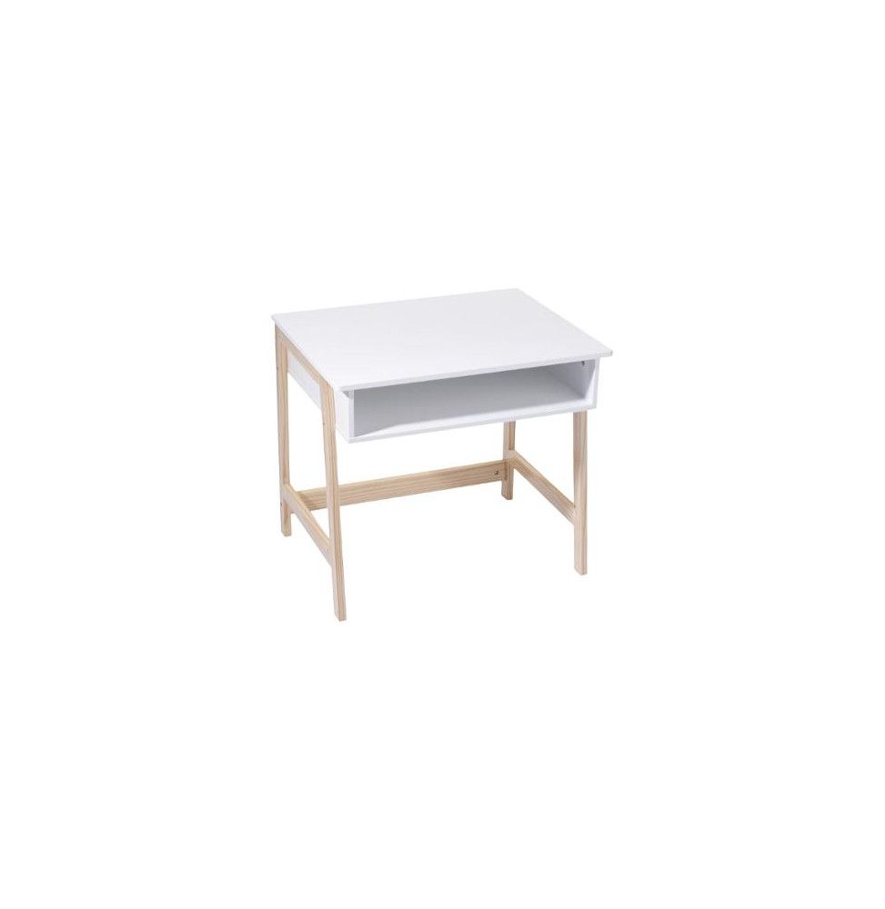 Bureau avec casier intégré - L 58 x l 52 x H 46 cm - MDF