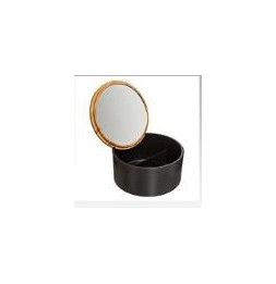 Boite de rangement avec couvercle miroir - Noir