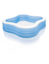 Piscine gonflable carrée - L 229 x l 229 x H 56 cm - Vinyle - Bleu