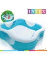 Piscine gonflable carrée - L 229 x l 229 x H 56 cm - Vinyle - Bleu