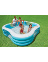 Piscine gonflable carrée - L 229 x l 229 x H 56 cm - Vinyle - Bleu