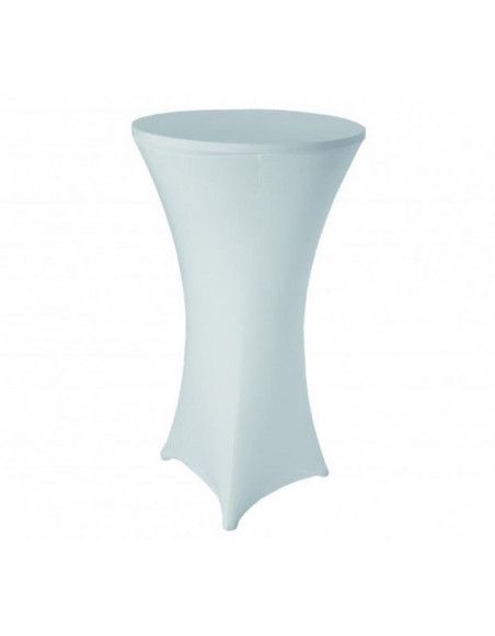 Housse pour table mange debout - D 80 x H 110 cm - Blanc