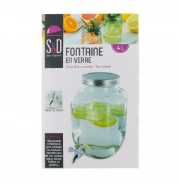 Fontaine à boisson en verre - 4 L