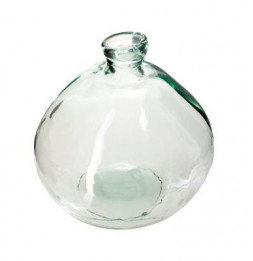 Vase en verre recyclé - D 20 x H 23 cm - Transparent