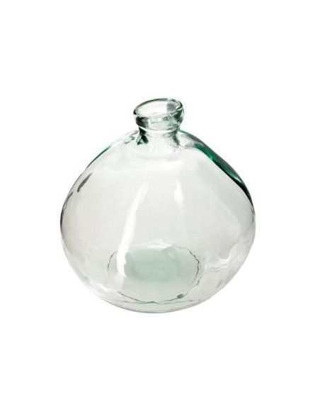 Vase en verre recyclé - D 20 x H 23 cm - Transparent