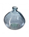Vase en verre recyclé - D 20 x H 23 cm - Bleu