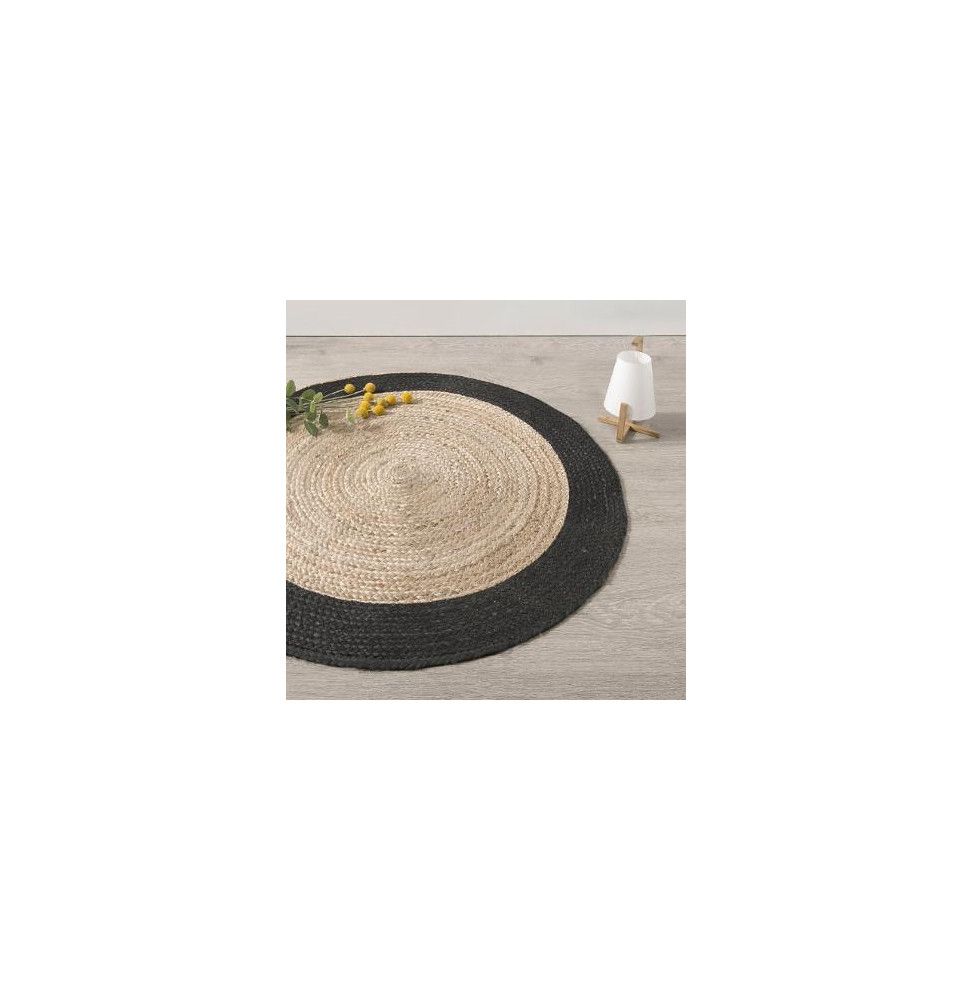 Tapis "Mood" bicolore - 120 cm - Polyester - Beige