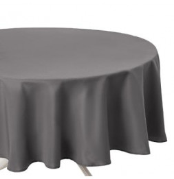 Nappe ronde - Diamètre 180 cm - Gris