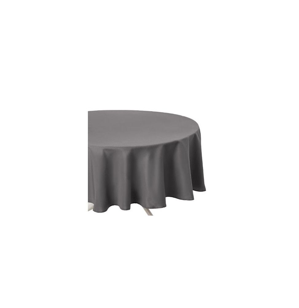 Nappe ronde - Diamètre 180 cm - Gris