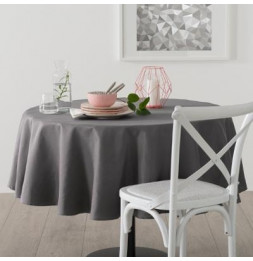 Nappe ronde - Diamètre 180 cm - Gris