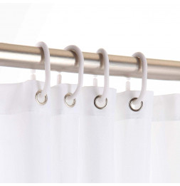 Rideau de douche avec crochets imprimé Equilibre - L 200 x l 180 cm - Polyester