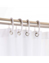 Rideau de douche avec crochets imprimé OrchiZen - L 200 x l 180 cm - Polyester