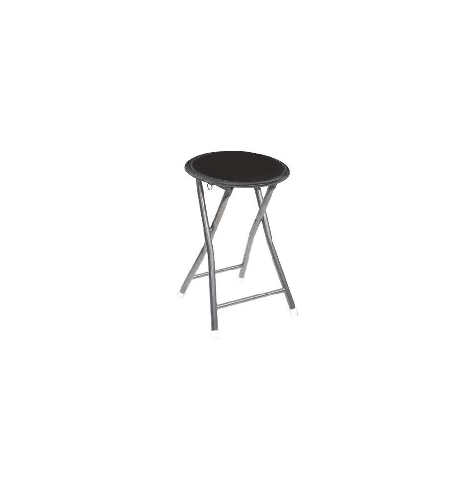 Tabouret pliant - Basic - D 30 x H 45 cm - Noir