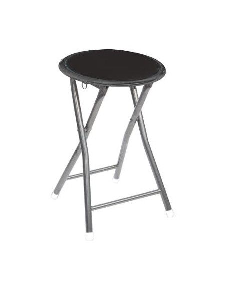 Tabouret pliant - Basic - D 30 x H 45 cm - Noir