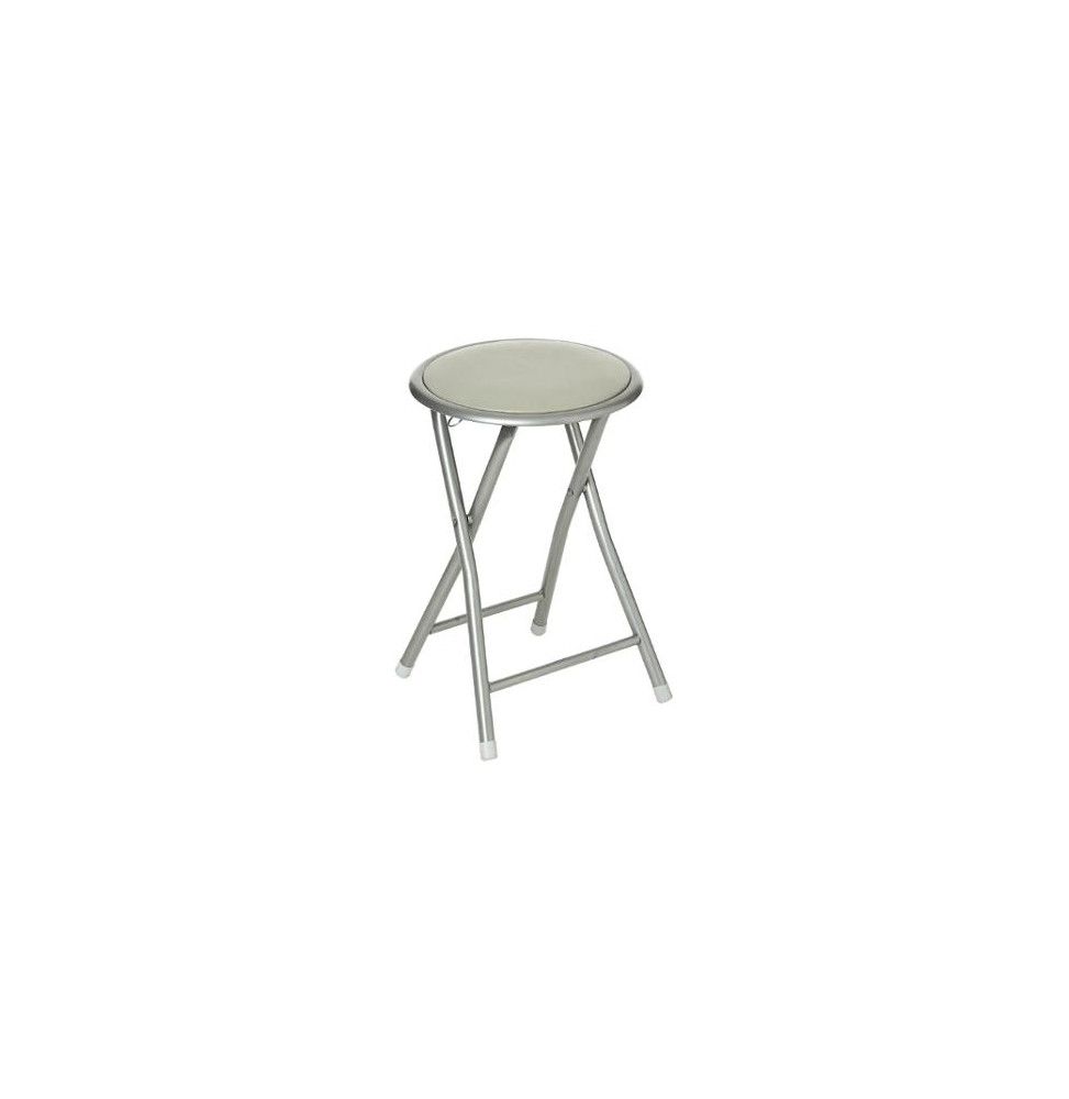 Tabouret pliant - Basic - D 30 x H 45 cm - Taupe