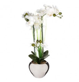 Orchidée en pot - Plante artificielle - H 53 cm