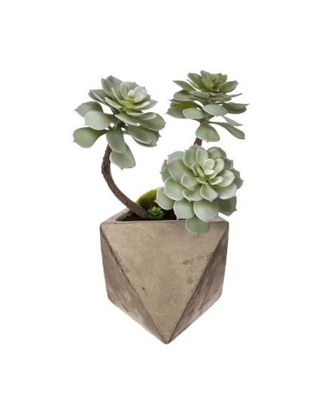 Plante artificielle - Pot en ciment - H 30 cm