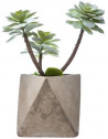 Plante artificielle - Pot en ciment - H 30 cm