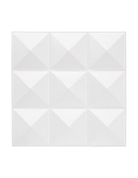 Sticker effet relief - 6 plaquettes de 9 carreaux - Blanc