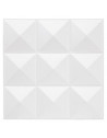 Sticker effet relief - 6 plaquettes de 9 carreaux - Blanc