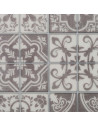 Stickers effet carreaux de ciment - 2 plaques de 6x4 mini carreaux - Fond gris