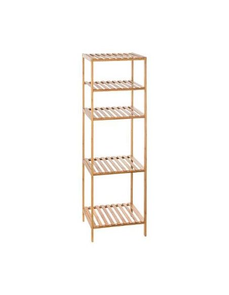 Etagère modulable 4 niveaux - L 35 x l 32 x H 111.5 cm - Bambou - Marron